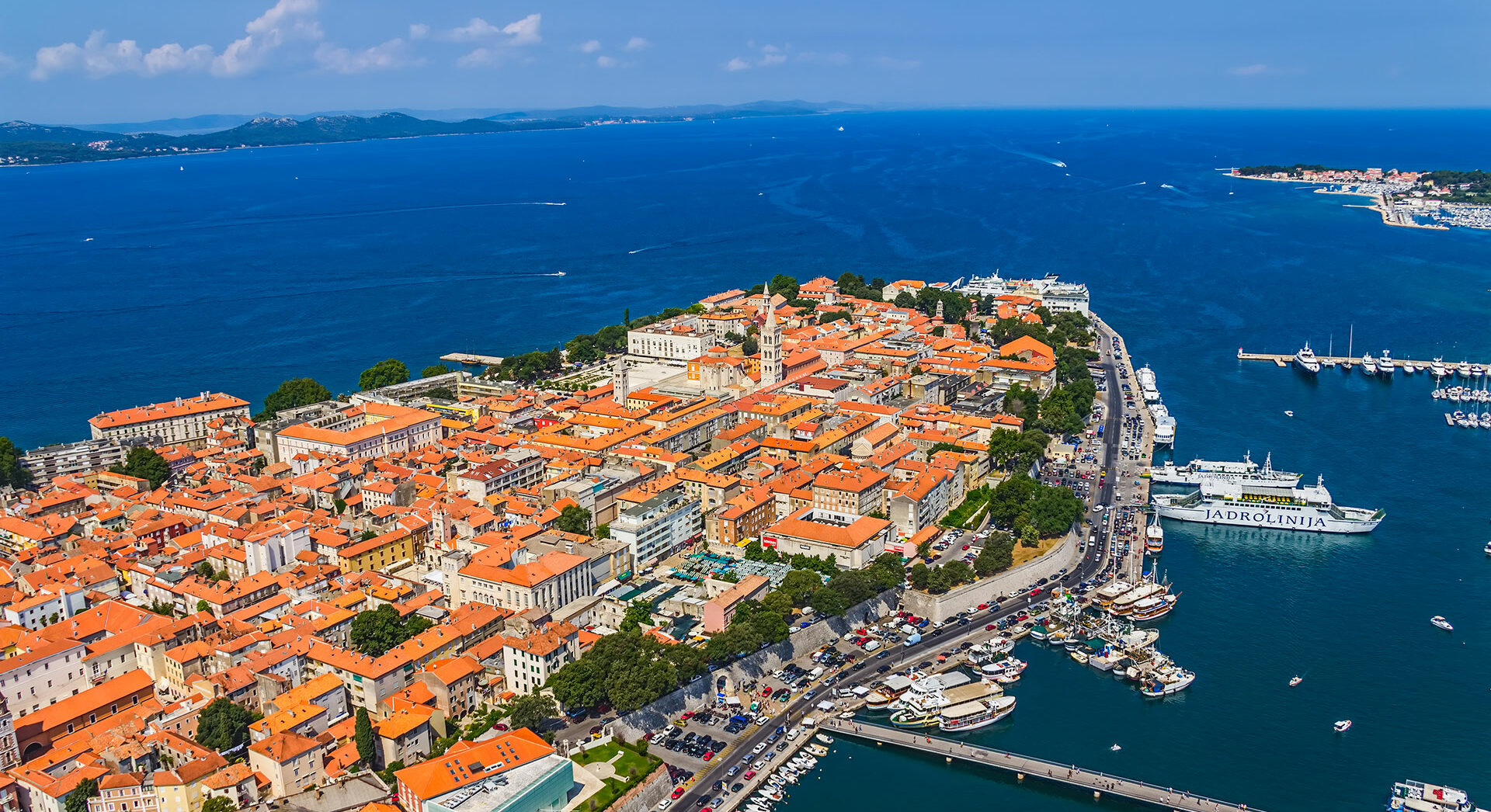 Zadar aerial view