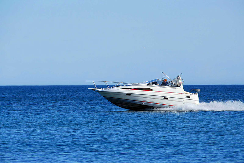 motor boat cruising