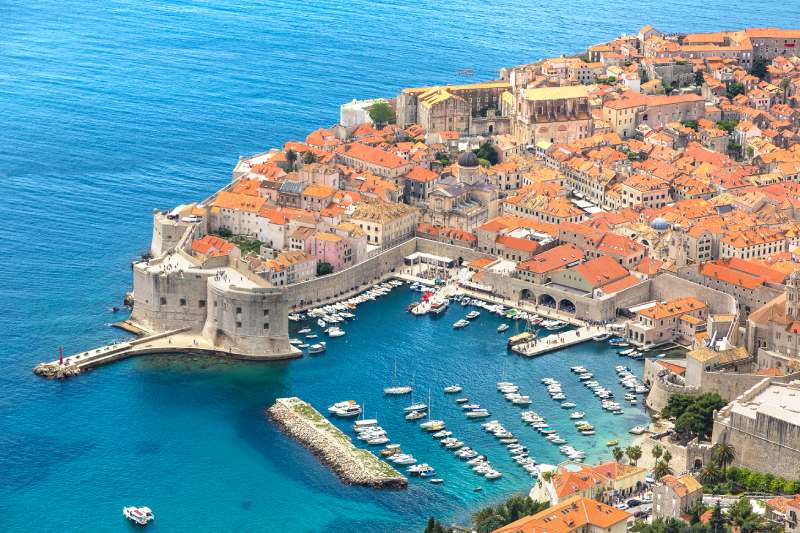 Coastal city in Croatia with stunning blue water