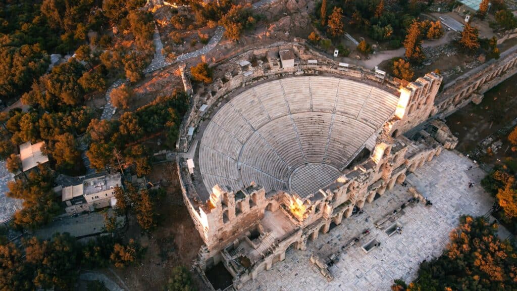 aerial view of Epidaurus